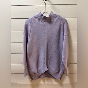 MAEVE Lavender Mock Neck Knit Sweater – Size M